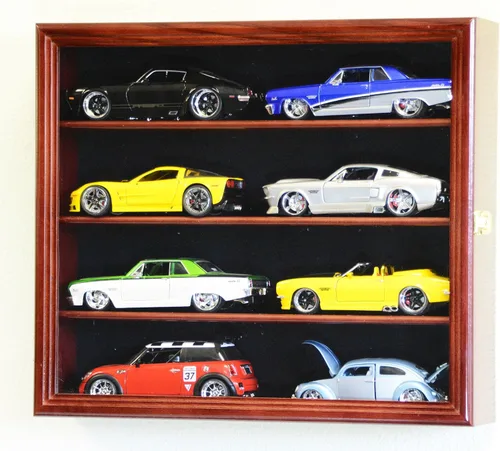Vista 4 de Expositor de autos modelo 8 a escala 1/24 con capacidad para 8 autos 1:24 (acabado negro)