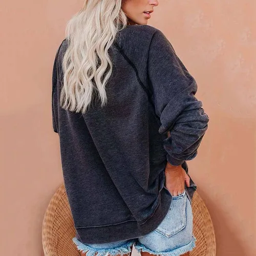 Vista 4 de Sudaderas de Navidad de Halloween para mujer con cordón casual holgada sudadera con capucha de punto flameado