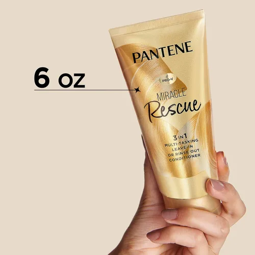 Vista 9 de Pantene Miracle Rescue - Acondicionador sin enjuague 3 en 1, acondicionador con enjuague, protector térmico para cabello, desenredante