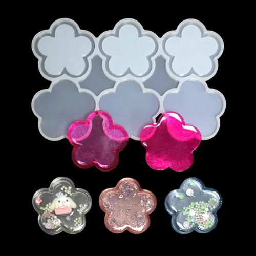 Vista 4 de mostsom Moldes de silicona para piruletas, moldes de silicona para piruletas de chocolate, con diseño de hojas, flores, dulces, sin palillos, 2