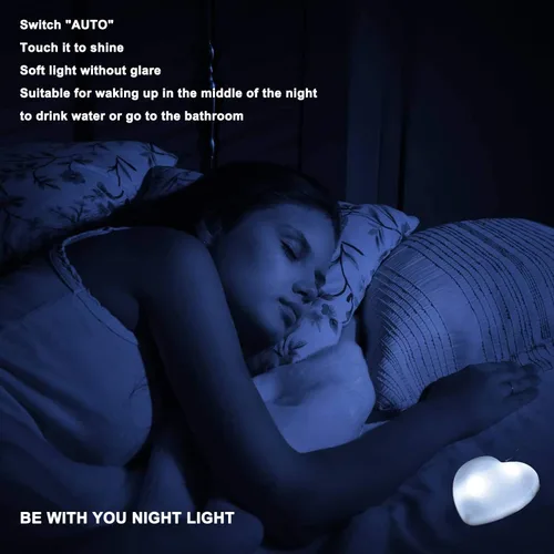 Vista 5 de Boigoo Bolso de mano con luz de hombro, luz nocturna, sensor táctil automático, Blanco