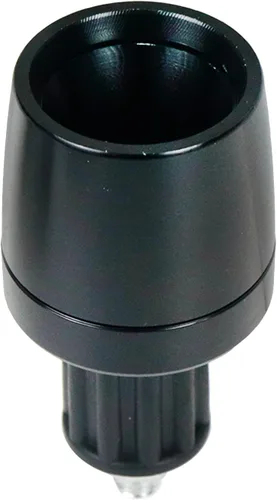 Vista 2 de Modengzhe 2 unids motocicleta cónico aluminio manillar extremo tapa 0.709 in Insertar diámetro barra extremo enchufe (negro)