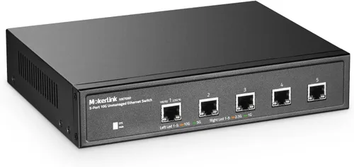 Vista 14 de MokerLink Switch Ethernet de 4 puertos 2.5G con ranura SFP+ de 2 puertos 10G, 4 puertos Base-T de 2.5G compatibles con 10/100/1000Mbps, conmutador