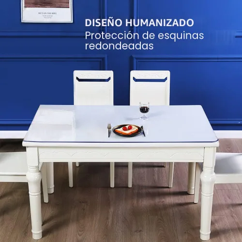 Vista 3 de Protector de PVC transparente para mesa pequeña, 12 x 12 pulgadas, varios tamaños, protector plástico para mesa rectangular, mesita de noche, tapete