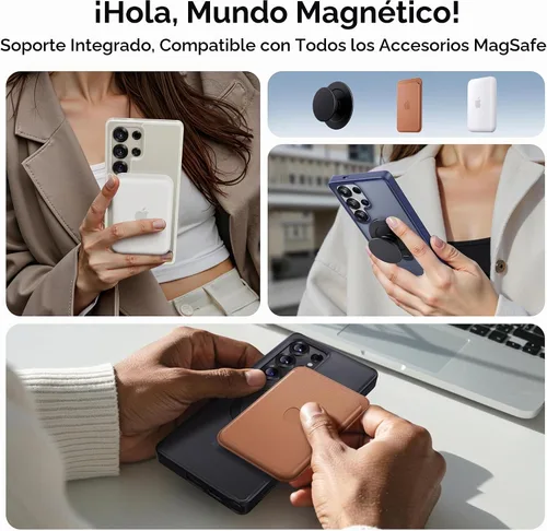 Vista 8 de CASEKOO World's First - Soporte de anillo magnético 3 en 1 para Samsung Galaxy S25 Ultra, diseño patentado, protección militar contra caídas de 16