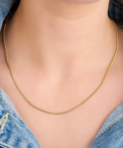 Vista 4 de Barzel Collar de cadena de oro chapado en oro de 18 quilates eslabones cubanos de 0.079in, 0.118in, 0.157in, 0.197in, para mujeres u hombres