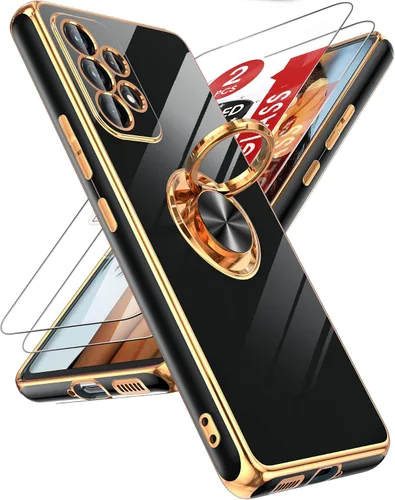 Vista 101 de LeYi Funda para iPhone XR: con Protector de Pantalla de Vidrio Templado [Paquete de 2] Soporte de Anillo Giratorio de 360°, Soporte Magnético