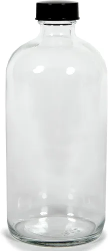 Vista 5 de Vivaplex, 12, botellas de vidrio transparentes, de 16 onzas, con tapas