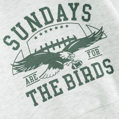 Vista 4 de Gueuusu Toddler Boy Girl Football Outfits Sundays Are for the Bird Eagle Sweatshirts Top Pants Set 2Pcs Game Day Clothes