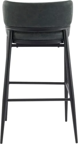 Vista 7 de Christopher Knight Home Ebany - Juego de 2 taburetes de bar con marco de metal, silla de cocina tapizada, sillas de bistró con respaldo curvado