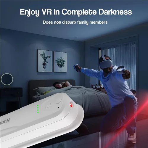 Vista 8 de Hanpusen Battery Pack with Ir Light for Oculus Quest 2, Ir Illuminator Infrared Light with 5000mAh Portable Charger Compatible with Quest 2
