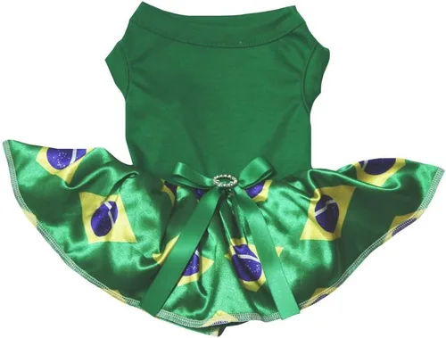 Vista 5 de Petitebella National Theme - Vestido liso para cachorros (Argentina-1, X-S)