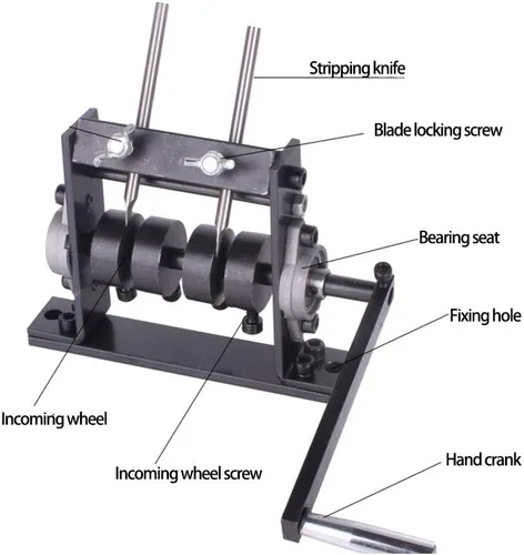 Vista 2 de Taladro eléctrico manual Máquina peladora de cables de doble propósito para reciclaje de chatarra de cobre (1-30mm/0.04"-1.18")