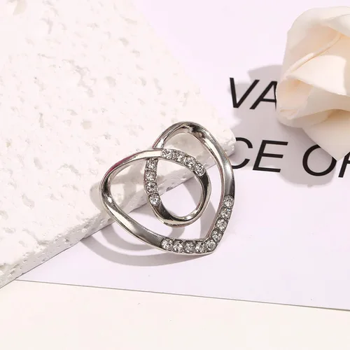 Vista 46 de 4 piezas de clip de anillo de bufanda para mujer, broche de perlas y flores, hebilla de metal para chal, accesorios de decoración para damas y niñas