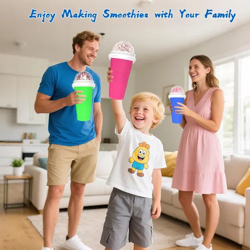 Vista 5 de 3 vasos para hacer granizados, tazas mágicas de congelación rápida para hacer helados caseros, batido de leche casero, taza para hacer granizados