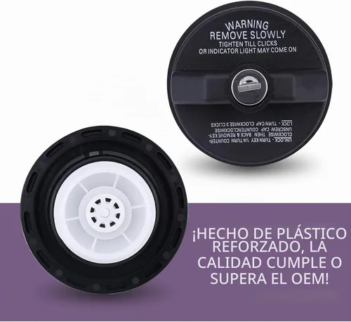 Vista 4 de Shakas 1 pieza de tapa de tanque de combustible para automóvil, tapa de tanque de combustible de plástico ABS con bloqueo y dos llaves, número