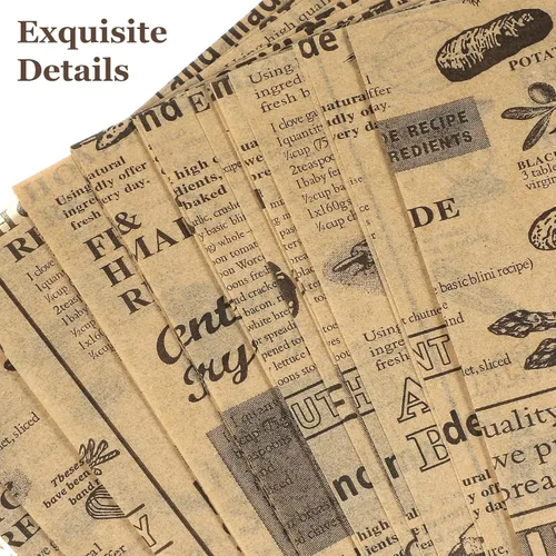 Vista 7 de 50 piezas de papel de envoltura de sándwich de 10 x 10 pulgadas, hojas de papel encerado resistentes a la grasa, bandejas para canastas, envoltorios