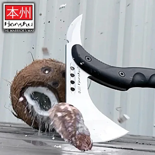 Vista 9 de Honshu Karito Tomahawk Axe Mezcla salvaje de tradición e innovación Funda de cuero prémium