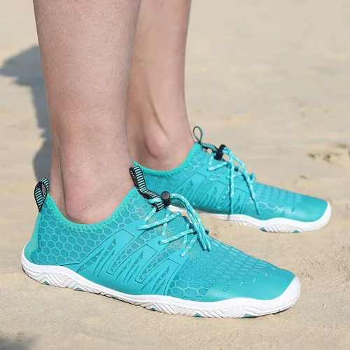 Vista 7 de MAYZERO Zapatos de agua para hombres y mujeres, zapatos de surf, playa, piscina, zapatos de punta ancha, senderismo, zapatos de agua, zapatillas