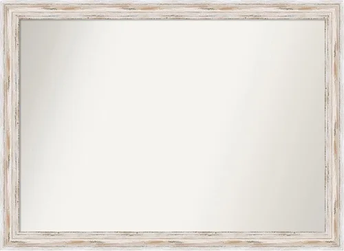 Vista 83 de Amanti Art Espejo personalizado, espejo de baño estrecho Alexandria White Wash, espejo de pared o espejo de tocador de baño sobre el fregadero
