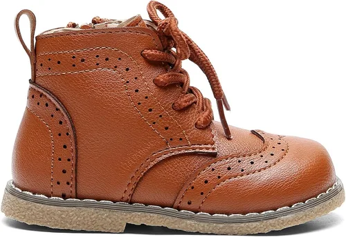 Vista 3 de DADAWEN - Botas de nieve impermeables para niños y niñas, botas térmicas para el invierno
