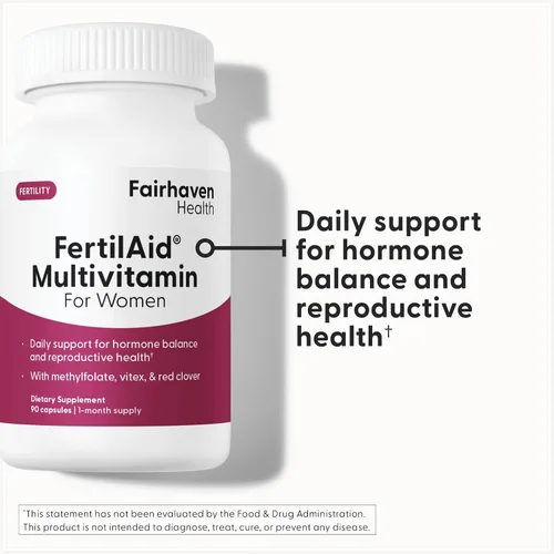 Vista 2 de Fairhaven Health FertilAid para mujeres Suplementos de fertilidad con vitaminas prenatales para mujeres Concepción para ella con Vitex y ácido