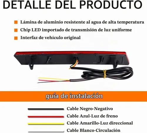 Vista 6 de 3 EN 1 LED Lente Roja Para 2013 2014 2015 2016 2017 Cadillac XTS Reflector de Parachoques Luces Traseras Señal de Giro Freno Luz de Stop y Lente