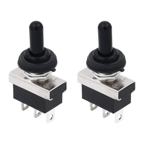 Vista 14 de Baomain, interruptor de conmutación SPST con apagado-encendido, 2 clavijas, 12 V 25 A con cubierta impermeable para auto