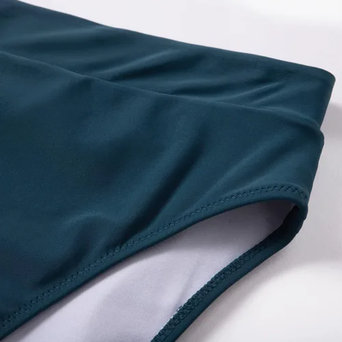 Vista 65 de MOOSLOVER Traje de baño de dos piezas con corte alto y cintura alta para mujer