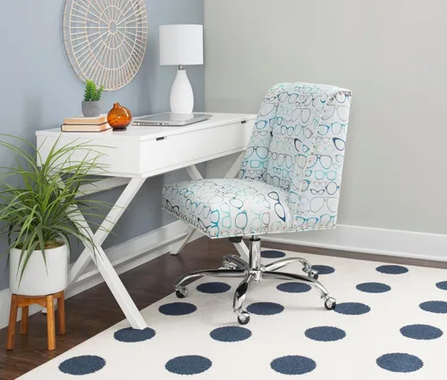 Vista 2 de Linon Home Décor Brookville - Silla de oficina, color marfil