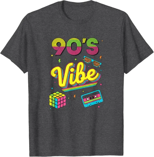 Vista 29 de 90s Nostalgia Retro Apparel - 90'S Vibe Retro T-Shirt Negro