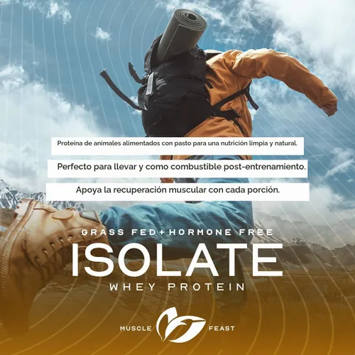 Vista 7 de Muscle Feast Proteína de suero aislada de vacas alimentadas a pasto, totalmente natural sin hormonas, criadas en pasto, Proteína de suero aislada