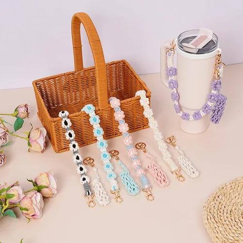 Vista 9 de Juego de Accesorios para Stanley Cup, Decoración para Botella de Agua de 14oz 20oz 30oz 40oz, Incluye Correa con Asa para Vaso, Protector de Copa