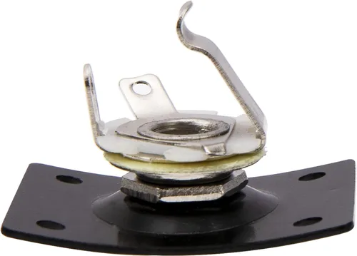 Vista 2 de 6 piezas Yootones Square Jack Placa de salida para guitarra bajo Jack Socket compatible con piezas de guitarra eléctrica Accesorios (negro)