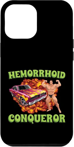 Vista 25 de iPhone 16 Hemorrhoid Conqueror Funny Meme Extraño Ofensivo Cringe Broma Caso
