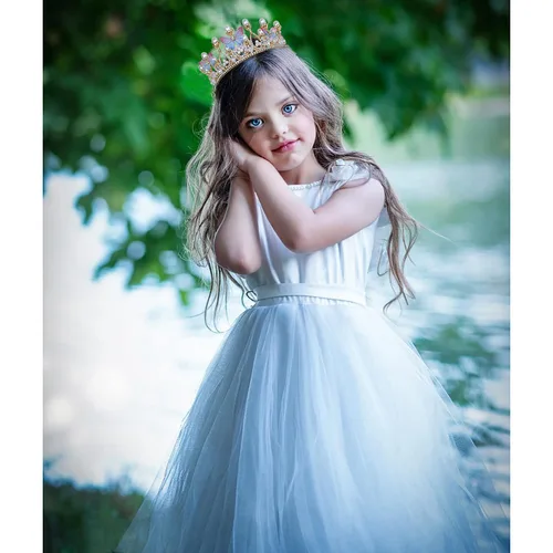 Vista 2 de Tiaras de princesa para niñas, corona de cumpleaños para niñas, mariposa, princesa, disco de rendimiento, modelo de cabello, pasarela, tiara
