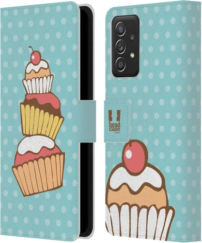 Vista 315 de Head Case Designs Assortment Cupcakes Happiness Leather Wallet Case Compatible with Samsung Galaxy A07 4G Surtido