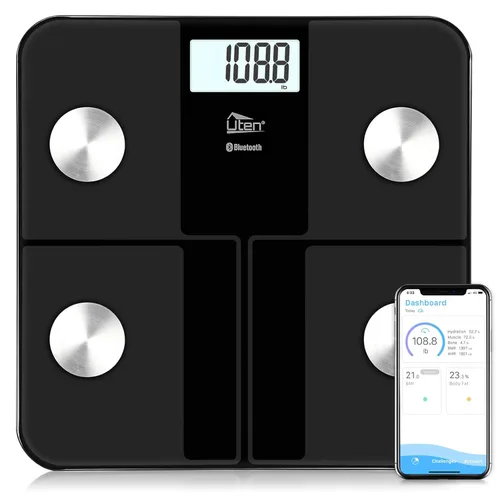 Vista 13 de Uten Smart Scale for Body Weight, Digital Bathroom Weighing Wireless Scales with Body Fat and Water Weight for People, Bluetooth BMI Electronic Body