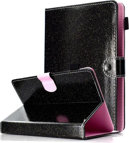 Vista 20 de Funda universal para tablet de 6.5 a 7.5 pulgadas, de piel sintética, funda protectora con ranuras para tarjetas y soporte para lápiz capacitivo