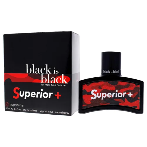 Vista 4 de NU Parfums Black Is Black Superior Plus - Eau de Toilette en espray para hombre, 3.4 onzas
