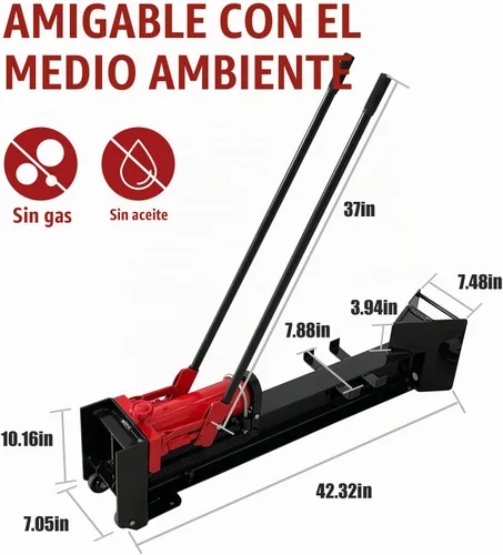 Vista 2 de Divisor de troncos hidráulico manual inalámbrico BIG RED - Divisor de madera manual