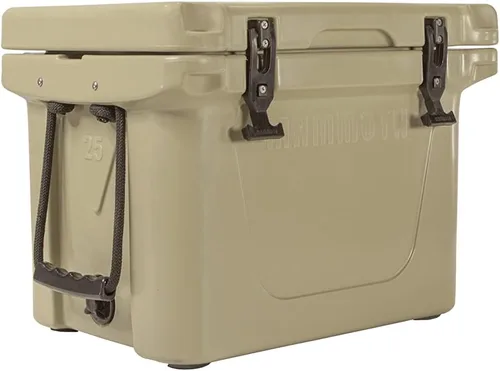 Vista 4 de Mammoth Ranger 25 - Hielera rígida aislada con capacidad de 25 cuartos de galón, capacidad para 30 latas, ideal para barco, campamento, bronceado
