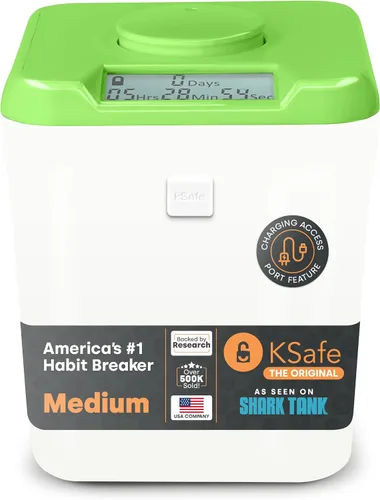 Vista 19 de KSafe - Caja de bloqueo con temporizador para teléfonos, aperitivos y medicamentos, caja fuerte para celulares, cárcel y alimentos con temporizador