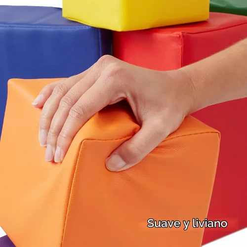Vista 6 de Casafield Juego de bloques de espuma grandes para niños pequeños (juego de 7 piezas), cubos de juego suave para apilamiento, colores y tamaños