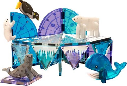 Vista 7 de MAGNA-TILES Arctic Animals - Juego de construcción magnética de 25 piezas, la marca original de construcción magnética