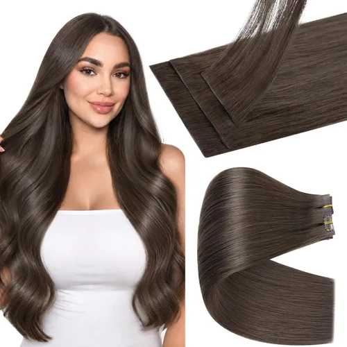 Vista 24 de Full Shine Extensiones de cabello sin costuras de inyección con clip