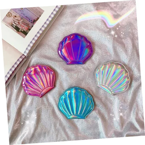 Vista 9 de Luxshiny Espejo de bolsillo para mujer, espejo de billetera delgado, plegable, portátil, compacto, de doble cara, plegable para maquillaje ()