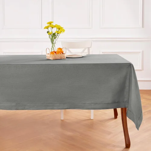 Vista 54 de Solino Home Mantel de lino blanco de 52 x 52 pulgadas, mantel cuadrado de lino 100% puro, con dobladillo clásico, lavable a máquina para verano