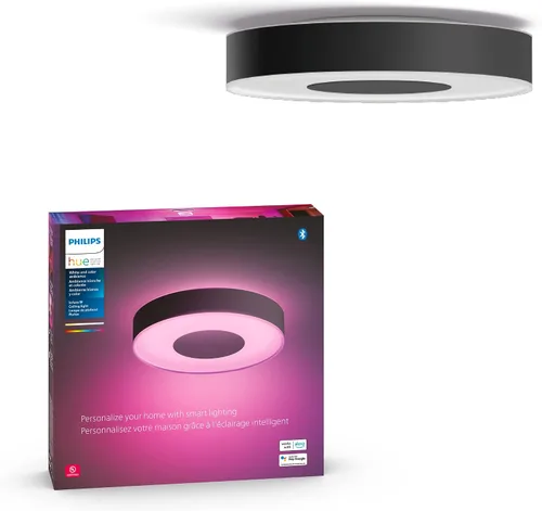 Vista 10 de Philips Hue Infuse - Lámpara de techo mediana, color blanco, luz LED inteligente que cambia de color, color blanco, 1 paquete, control
