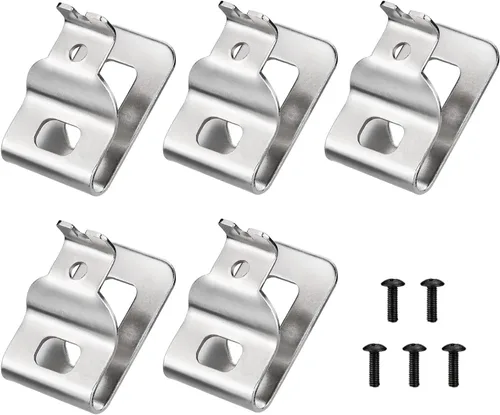 Vista 6 de N268241 N086039 Clips de cinturón 304 Clips de taladro de acero inoxidable Ganchos de herramientas para herramientas eléctricas Dewelt 20V